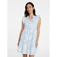 thumbnail image 1 of Time and Tru Women’s and Women’s Plus Flutter Sleeve Cotton Mini Dress, Sizes XS-4X, 1 of 6