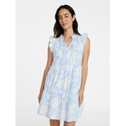 Women’s and Women’s Plus Flutter Sleeve Mini Dress, Sizes XS-4X