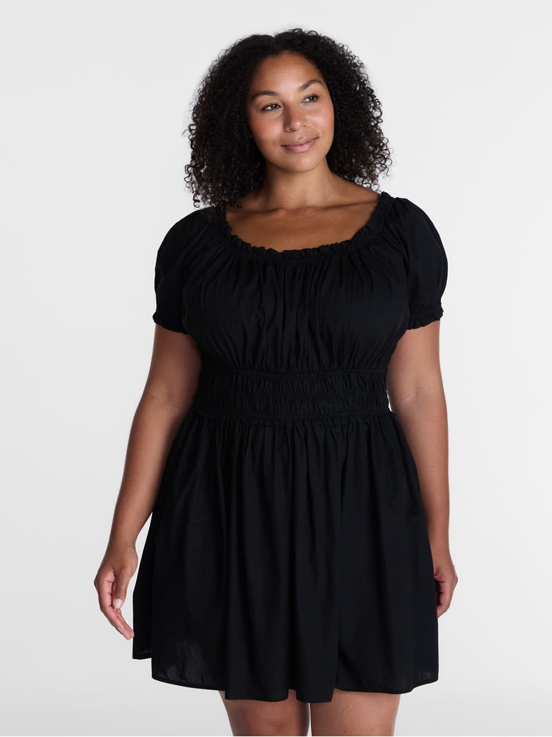 oh polly gold mini dress Embellished Corset A-line Mini Dress in Black Gold Foil - 4 main image 1