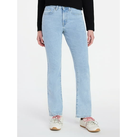 Time and Tru Women's Mid Rise Bootcut Jeans, 30" Inseam, Sizes 0-22, 10S-16S