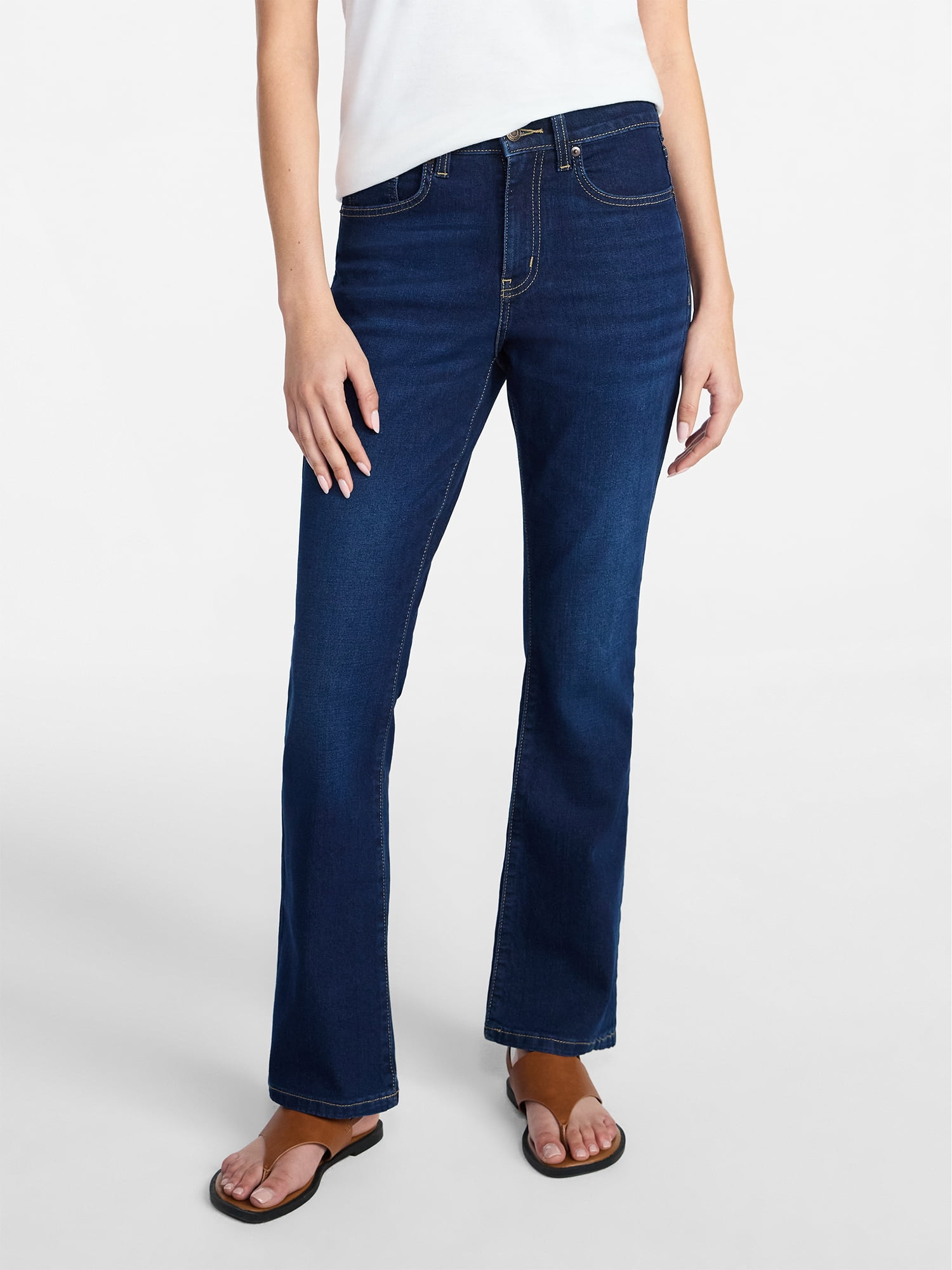 Time and Tru Women's Mid Rise Bootcut Jean, Sizes 0-22