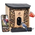 thumbnail image 1 of TT Nature Smart Bird Feeder with Camera Solar Powered, AI Identify 10000+ Birds, Weatherproof , Eco-friendly Wooden, Ideal Gift for Bird Lovers, 1 of 10