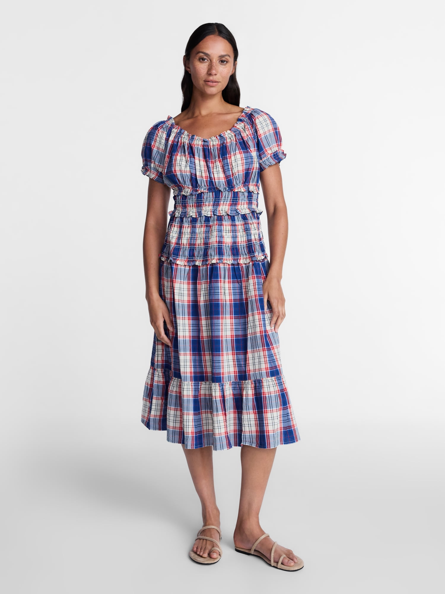 fall peasant dresses Roper Women's Collage Print Peasant Dress