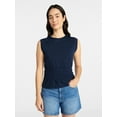thumbnail image 1 of Time and Tru Women's Cotton Peplum Tank Top, Sizes XS-XXXL, 1 of 6