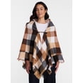 thumbnail image 1 of Time and Tru Women's Plaid Poncho with Clasp, Sizes S/M-L/XL, 1 of 4