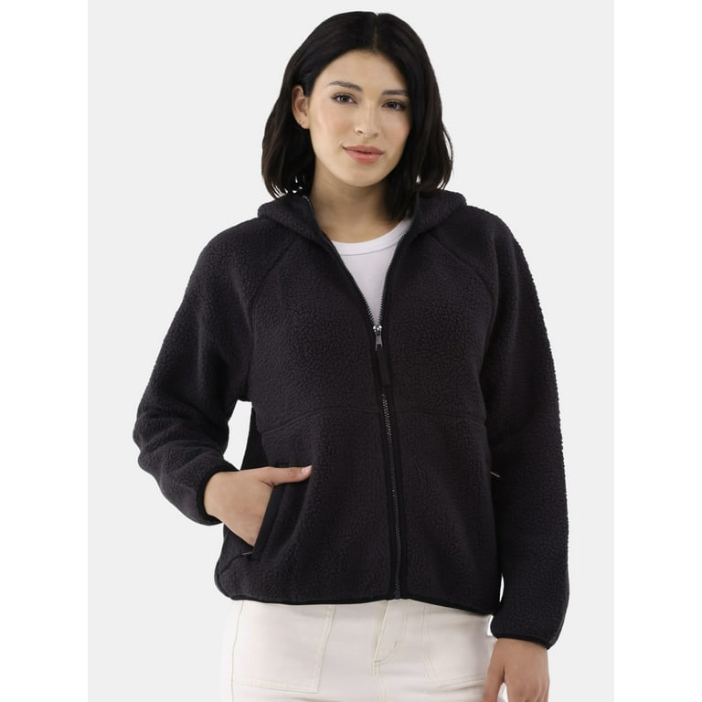 Polar fleece zip hoodie sale