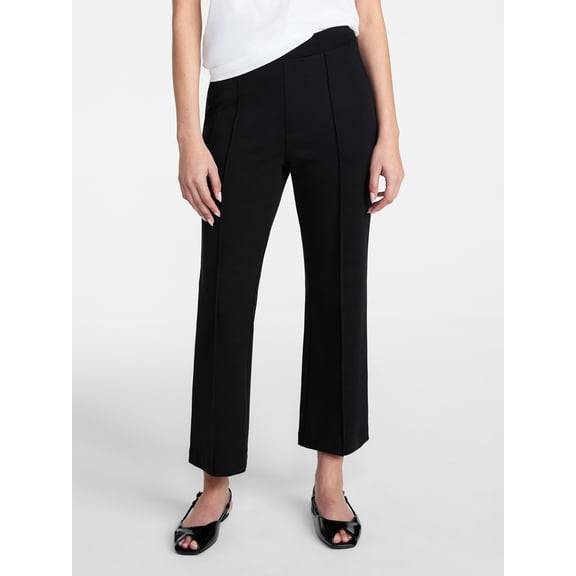 Time and Tru Women's Cropped Flare Pants, 26" Inseam, Size XS-XXXL