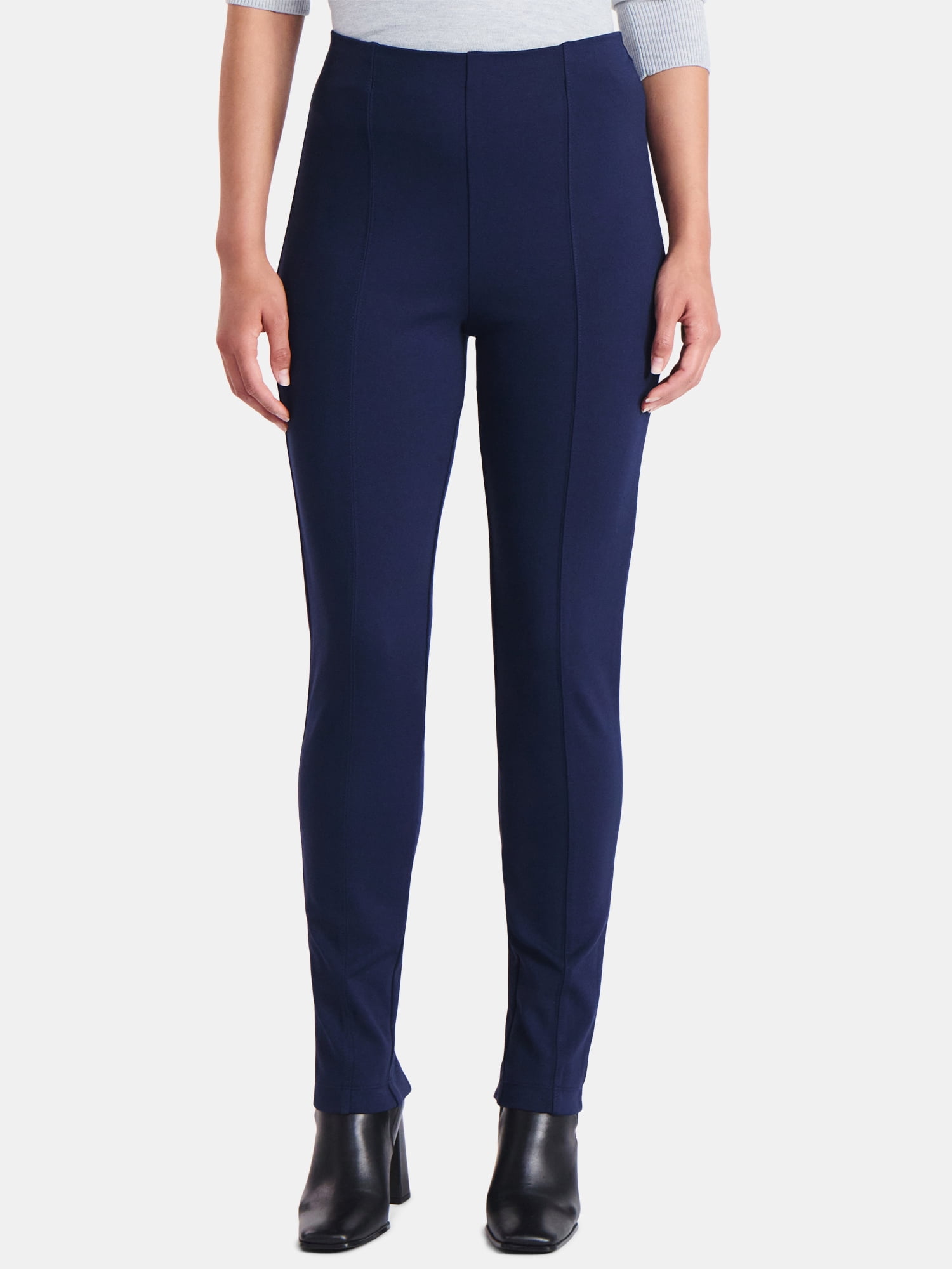 Time and Tru Women's Ponte Knit Skinny Pants, 29" Inseam, Sizes XS-XXL