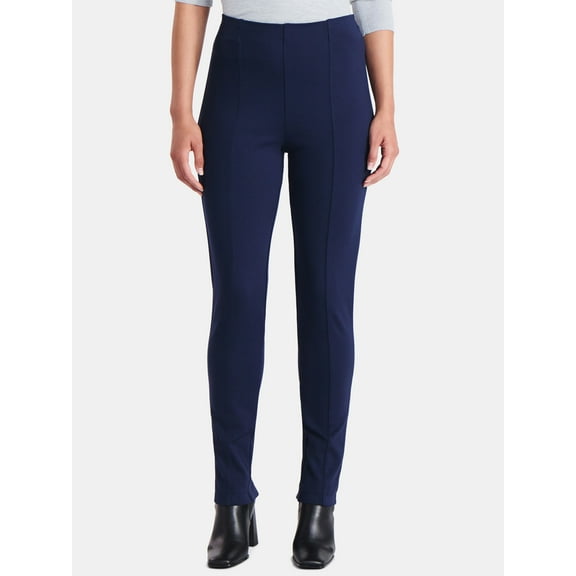 Time and Tru Women's Ponte Knit Skinny Pants, 29" Inseam, Sizes XS-XXL