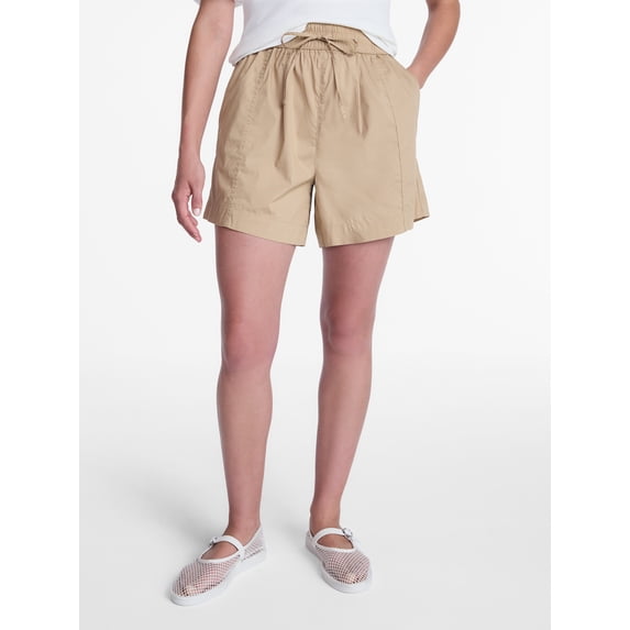 Time and Tru Women's Poplin Shorts, Sizes XS-XXXL