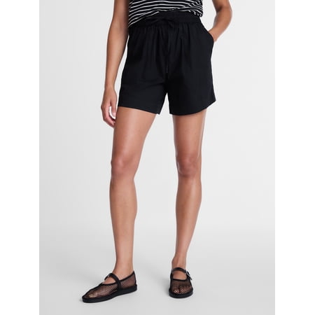 Time and Tru Women's Poplin Shorts, Sizes XS-XXXL