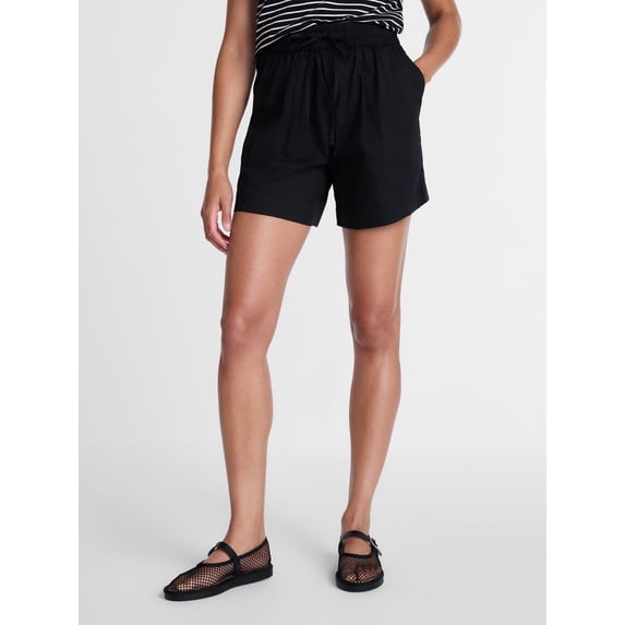 Time and Tru Women's Poplin Shorts, Sizes XS-XXXL