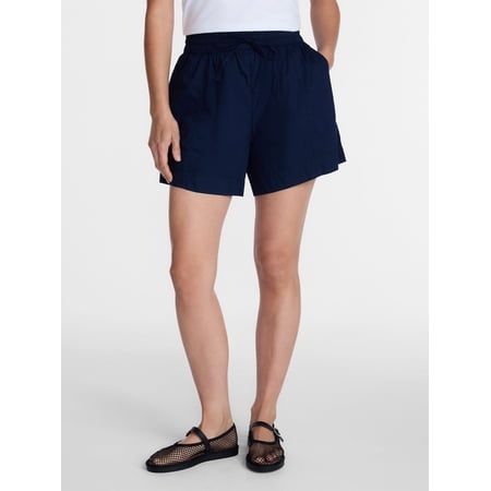Time and Tru Women's Poplin Shorts, Sizes XS-XXXL