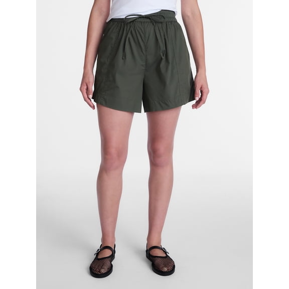 Time and Tru Women’s Mid Rise Poplin Shorts, Sizes XS-XXXL