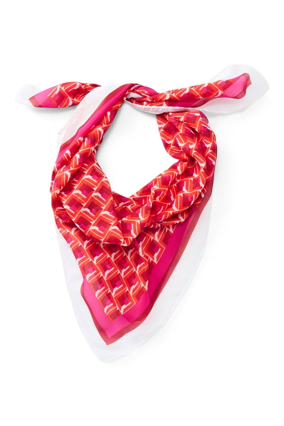 Women's Retro Geometric Scarf with All-Season Versatility