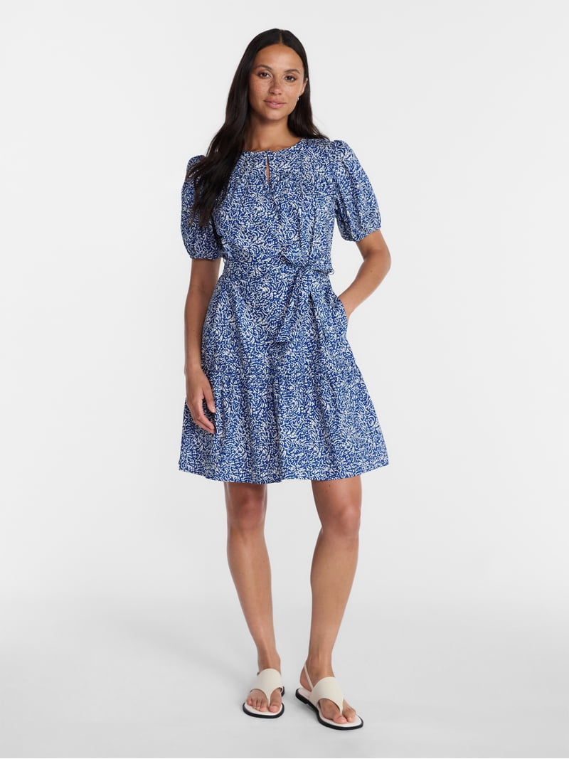cotton dresses mini Ivory Floral Print Dress - it balances timeless charm with effortless ease Cotton Mini Dresses | Lightweight