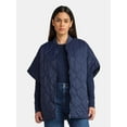 thumbnail image 1 of Time and Tru Women's Quilted Puffer, L/XL, Navy, Nylon, 1 of 5