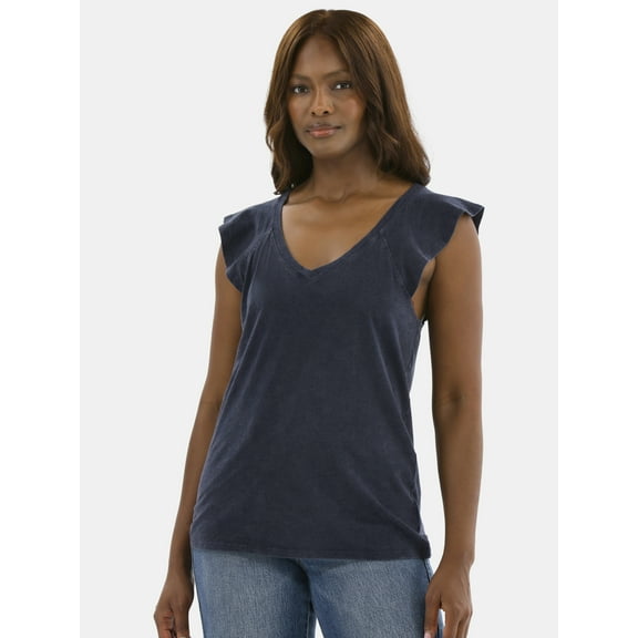 Time and Tru Women’s Raglan Sleeve Tee, Sizes XS-3XL