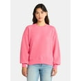 thumbnail image 1 of Time and Tru Women's Reverse Fleece Pullover Sweatshirt, XS-XXXL, 1 of 4