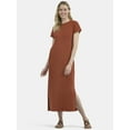 thumbnail image 1 of Time and Tru Women's Rib Swing Dress with Short Sleeves, Sizes XS-XXXL, 1 of 4