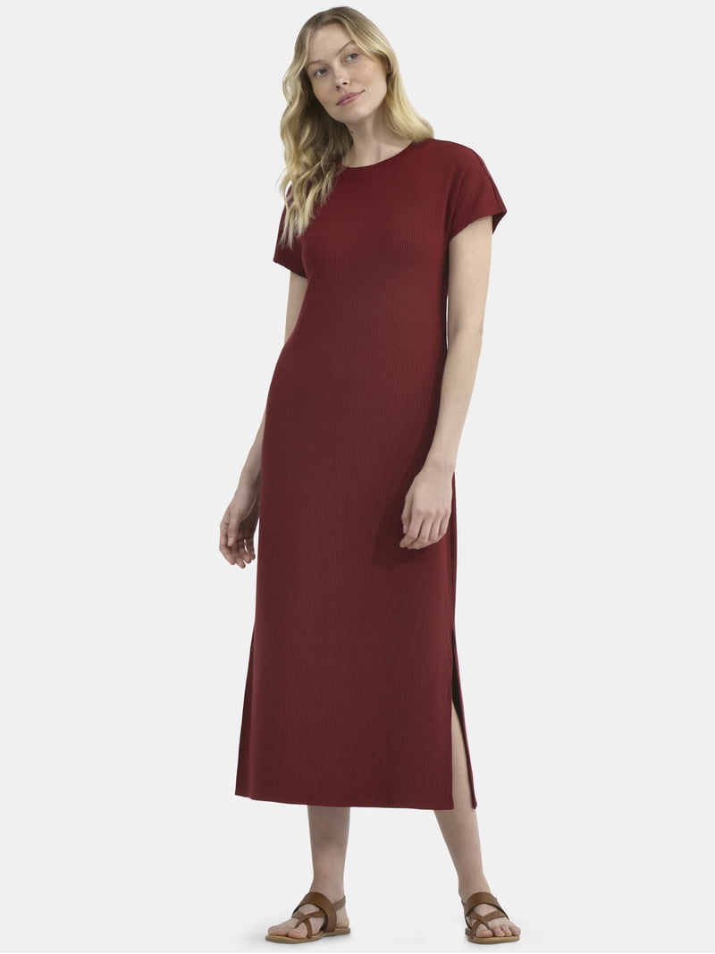 Time and Tru Women's Rib Maxi Dress, Sizes XS-XXXL - Walmart.com
