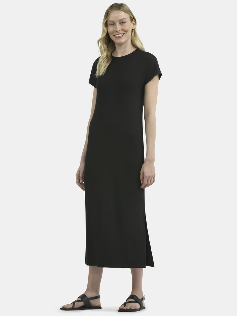 maxi summer dress with pockets Fitted Bodice Maxi Summer Dress with 3/4 Sleeves with Pockets – Kosher  Casual USA
