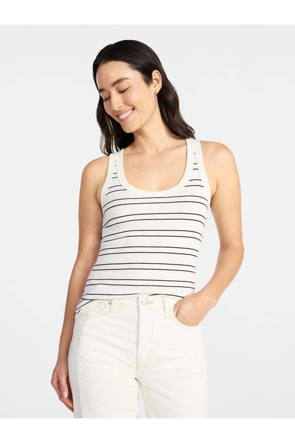 Women's Ribbed Tank Top, Sizes XS-XXXL
