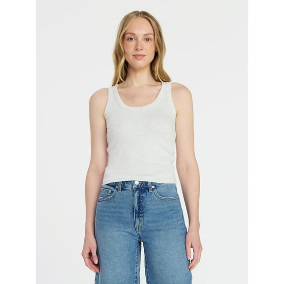 Time and Tru Women's Ribbed Tank Top, Sizes XS-XXXL