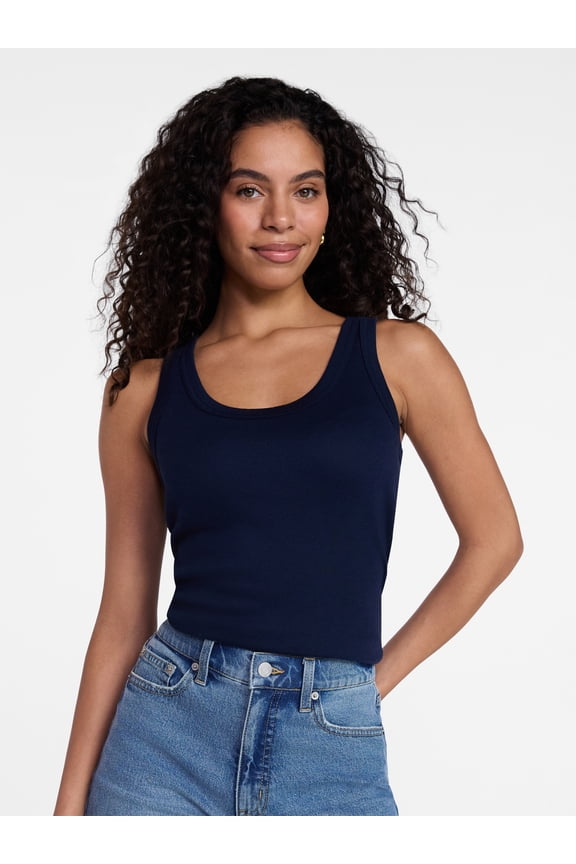 Women's Ribbed Tank Top, Sizes XS-XXXL