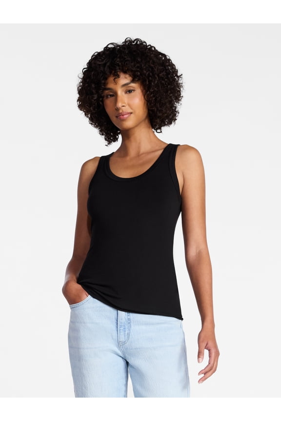 Women's Ribbed Tank Top, Sizes XS-XXXL