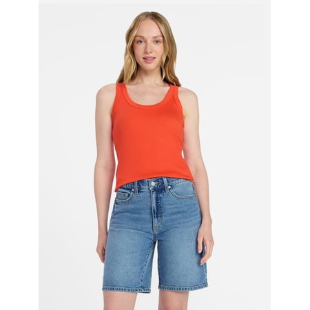 Time and Tru Women's Ribbed Tank Top, Sizes XS-XXXL