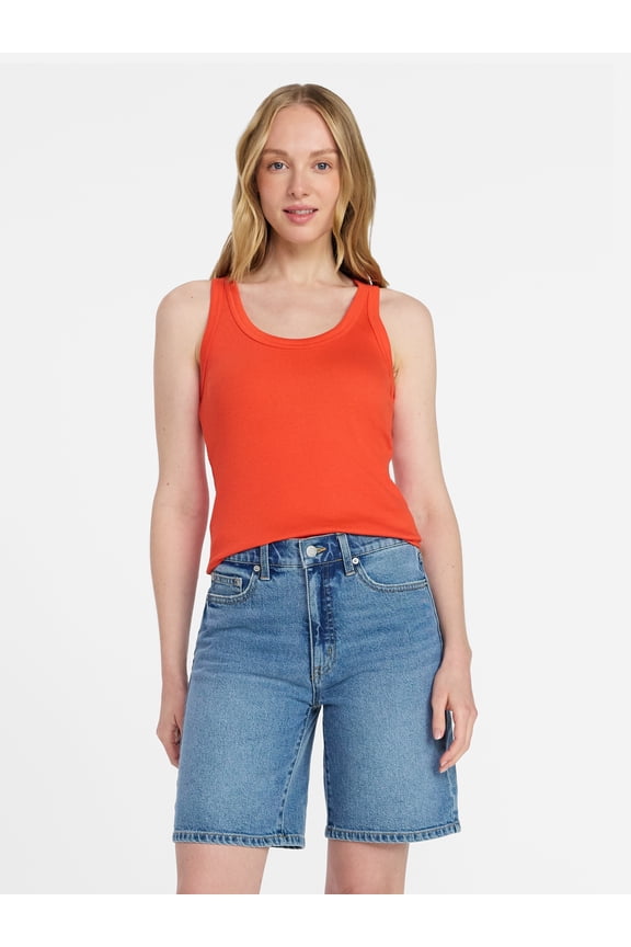 Women's Ribbed Tank Top, Sizes XS-XXXL