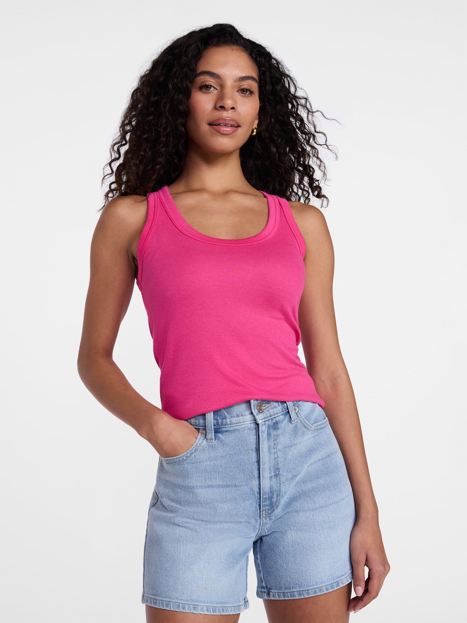 Time and Tru Women's Ribbed Tank Top, Sizes XS-XXXL - Walmart.com