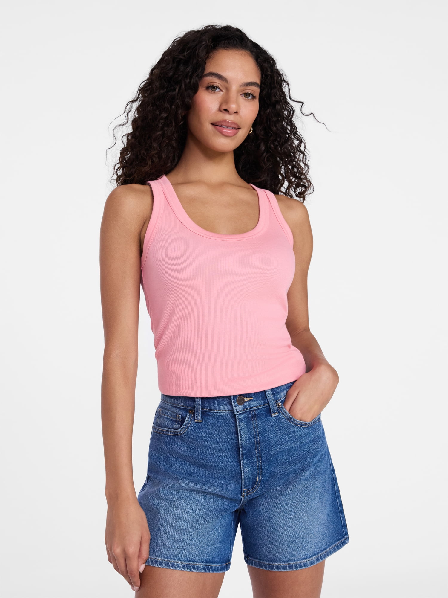 Time and Tru Women's Ribbed Tank Top, Sizes XS-XXXL - Walmart.com