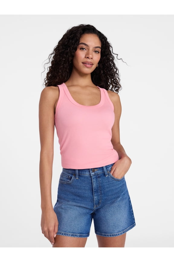 Women's Ribbed Tank Top, Sizes XS-XXXL