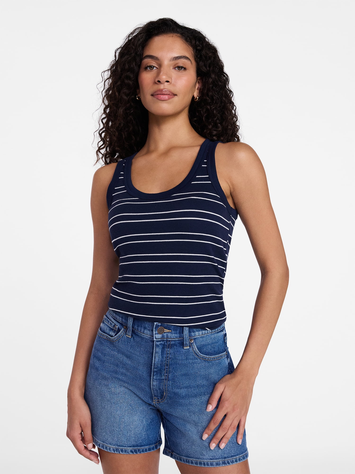 Time and Tru Women's Ribbed Tank Top, Sizes XS-XXXL - Walmart.com