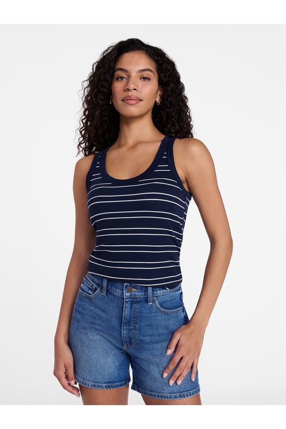 Women's Ribbed Tank Top, Sizes XS-XXXL