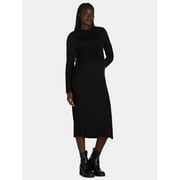 Time and Tru Women’s Ribbed Maternity Dress, Sizes S-XXL