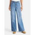 thumbnail image 1 of Time and Tru Women's and Women's Plus Relaxed Tie Waist Wide Leg Jeans, 31" Inseam, Sizes 0-20, 1 of 5
