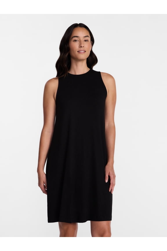 Women’s Sleeveless Knit Swing Dress, Sizes XS-XXXL