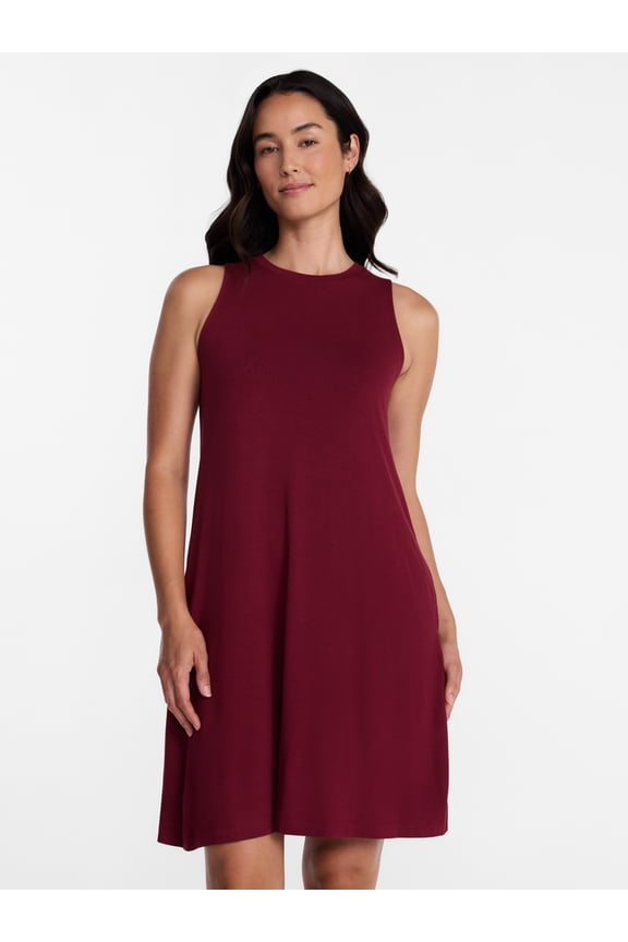 Women’s Sleeveless Knit Swing Dress, Sizes XS-XXXL