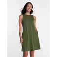 thumbnail image 1 of Time and Tru Women’s Sleeveless Knit Swing Dress, Sizes XS-XXXL, 1 of 8
