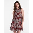 thumbnail image 1 of Time and Tru Women's and Women's Plus Sleeveless Tiered Mini Dress, Sizes XS-4X, 1 of 6