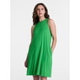 thumbnail image 1 of Time and Tru Women’s Sleeveless Knit Swing Dress, Sizes XS-XXXL, 1 of 6