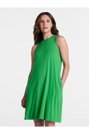 Women's Sleeveless Knit Swing Dress, Sizes XS-XXXL