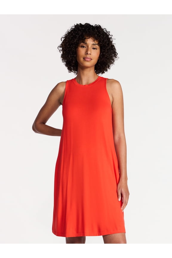 Women's Sleeveless Knit Swing Dress, Sizes XS-XXXL