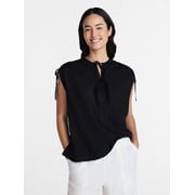 Women's Sleeveless Linen Tunic Top, Sizes XS-XXXL