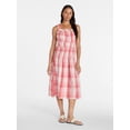 thumbnail image 1 of Time and Tru Women's Sleeveless Smocked Cotton Peasant Midi Dress, Sizes XS-XXXL, 1 of 5