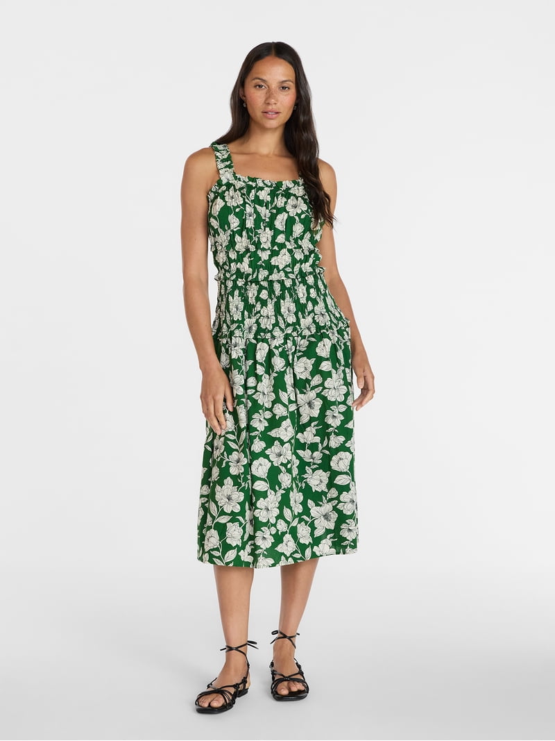 tru fit dresses Women's 100% Organic Cotton Midi Tank Dress S / Eggplant main image 1