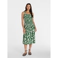 thumbnail image 1 of Time and Tru Women's and Women's Plus Sleeveless Smocked Peasant Midi Dress, Sizes XS-4X, 1 of 5